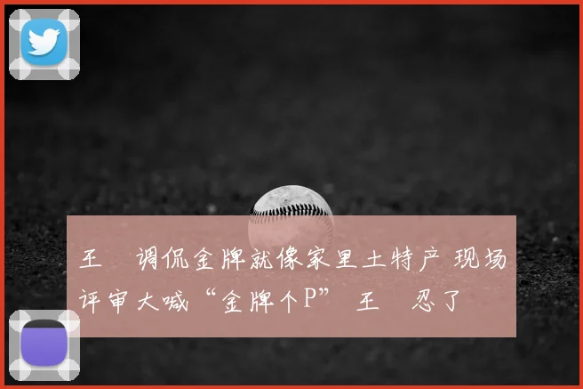 王濛调侃金牌就像家里土特产 现场评审大喊“金牌个P” 王濛忍了